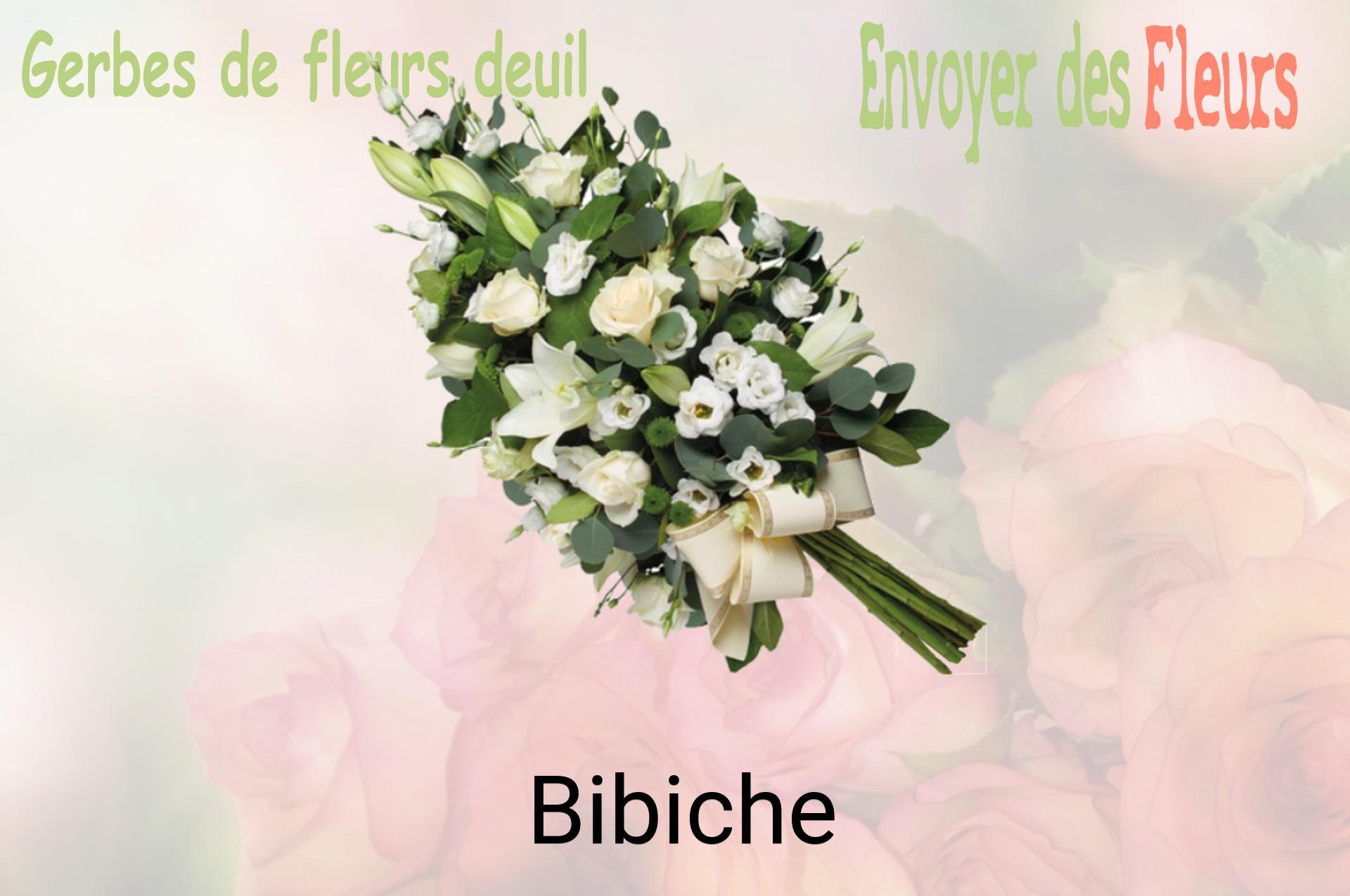 Gerbe de fleurs de deuil livrée à Bibiche